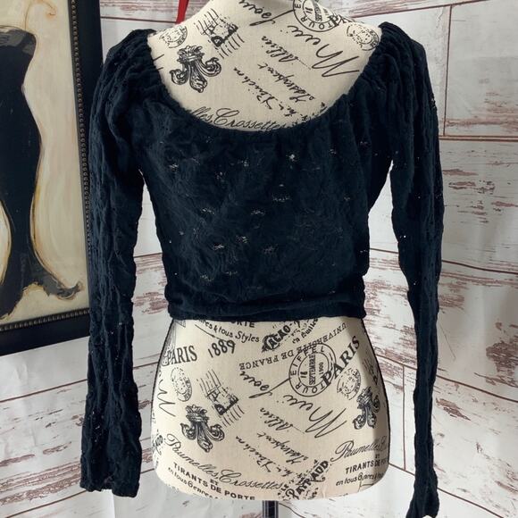 Women Meow Vintage Lace up Crop top goth punk M - Picture 4 of 7
